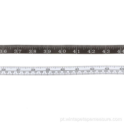 Fita métrica de alfaiataria preto e branco de 60 polegadas